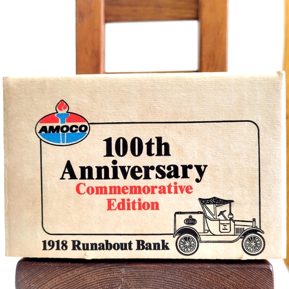 Vintage ERTL Amoco 1918 Runabout Die Cast Metal Locking Coin Bank 1/25 Scale - Picture 13 of 16